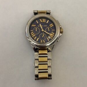 Michael Kors Two-Tone unisex Watch with Black Dial